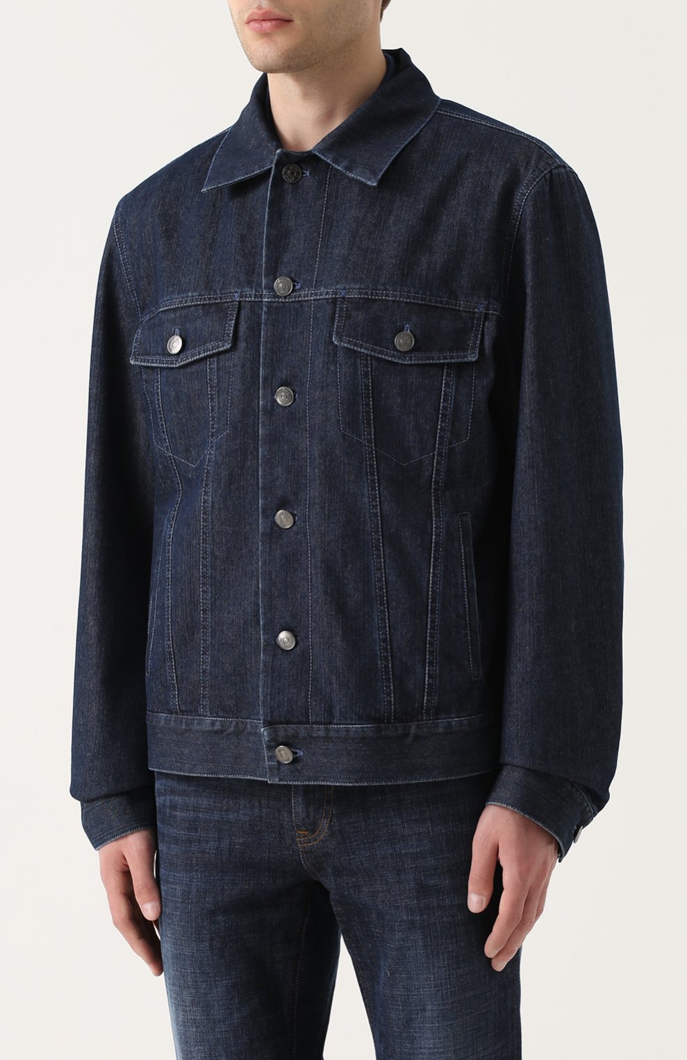 Джинсовая куртка на пуговицах с контрастной прострочкой BRIONI, арт. SLPF/PZD02, фото 3