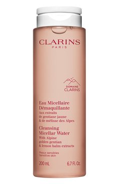 Мицеллярная вода для чувствительной кожи eau micellaire demaquillante (200ml) CLARINS бесцветного цвета, арт. 80104530 | Фото 1 (Региональные ограничения белый список (Axapta Mercury): Не проставлено; Нос: Не проставлено; Тип продукта: Мицеллярная вода; Назначение: Для лица)