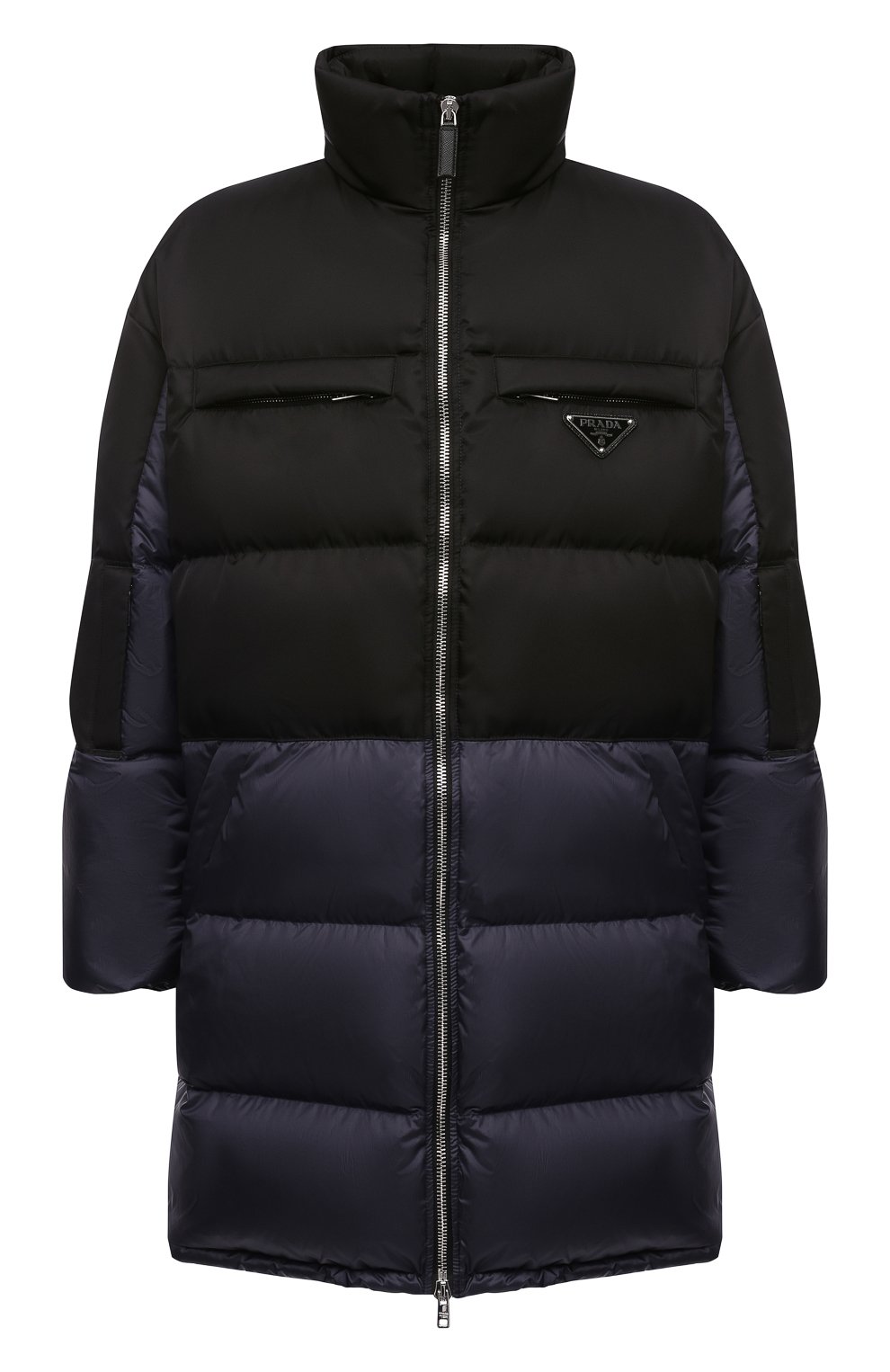 Пуховик PRADA темно-синего цвета по цене 245000 руб., арт. SGB795-1YNS-F0V41-212, фото 1 Пуховик PRADA, арт. SGB795-1YNS-F0V41-212, фото 1