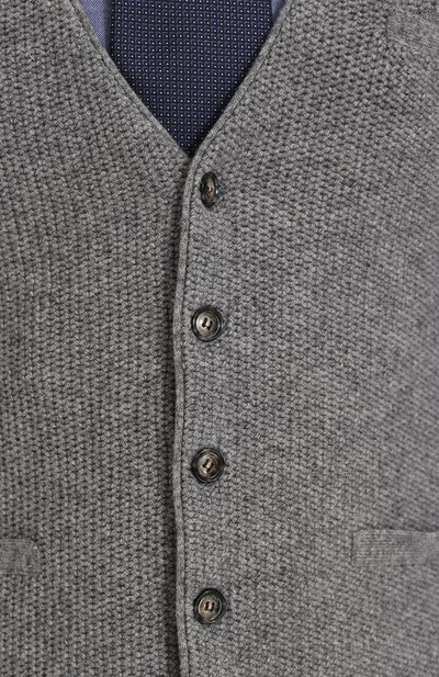 Жилет на  пуговицах из смеси шерсти и вискозы с кашемиром WINDSOR, арт. 13 PI0S-G 10001642, фото 5