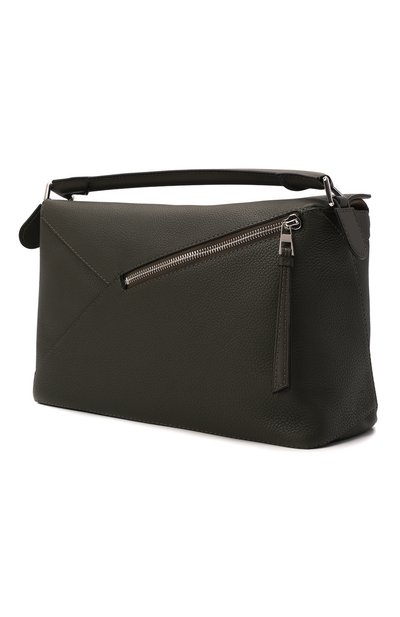 Кожаная сумка puzzle large LOEWE хаки цвета по цене 324000 руб., арт. B510140X01, фото 4 Кожаная сумка puzzle large LOEWE, арт. B510140X01, фото 4