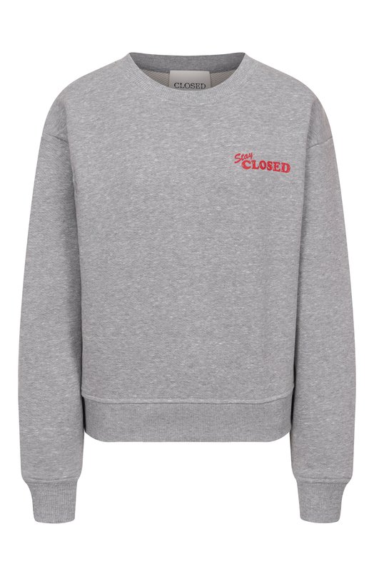 Хлопковый свитшот Closed C95709-47M-PR Серый C95709-47M-PR