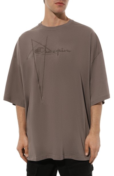 Хлопковая футболка rick owens x champion RICK OWENS, арт. CM01D9229/CHJER, фото 3