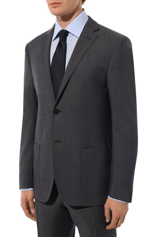 Шерстяной костюм Corneliani 94X002-9418321_SET Синий  94X002-9418321_SET Фото 4