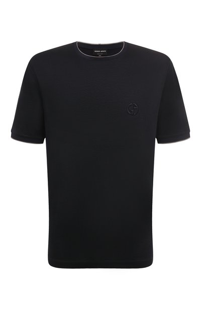 Мужская футболка из шелка и льна GIORGIO ARMANI, арт. 3DSM75/SJGKZ