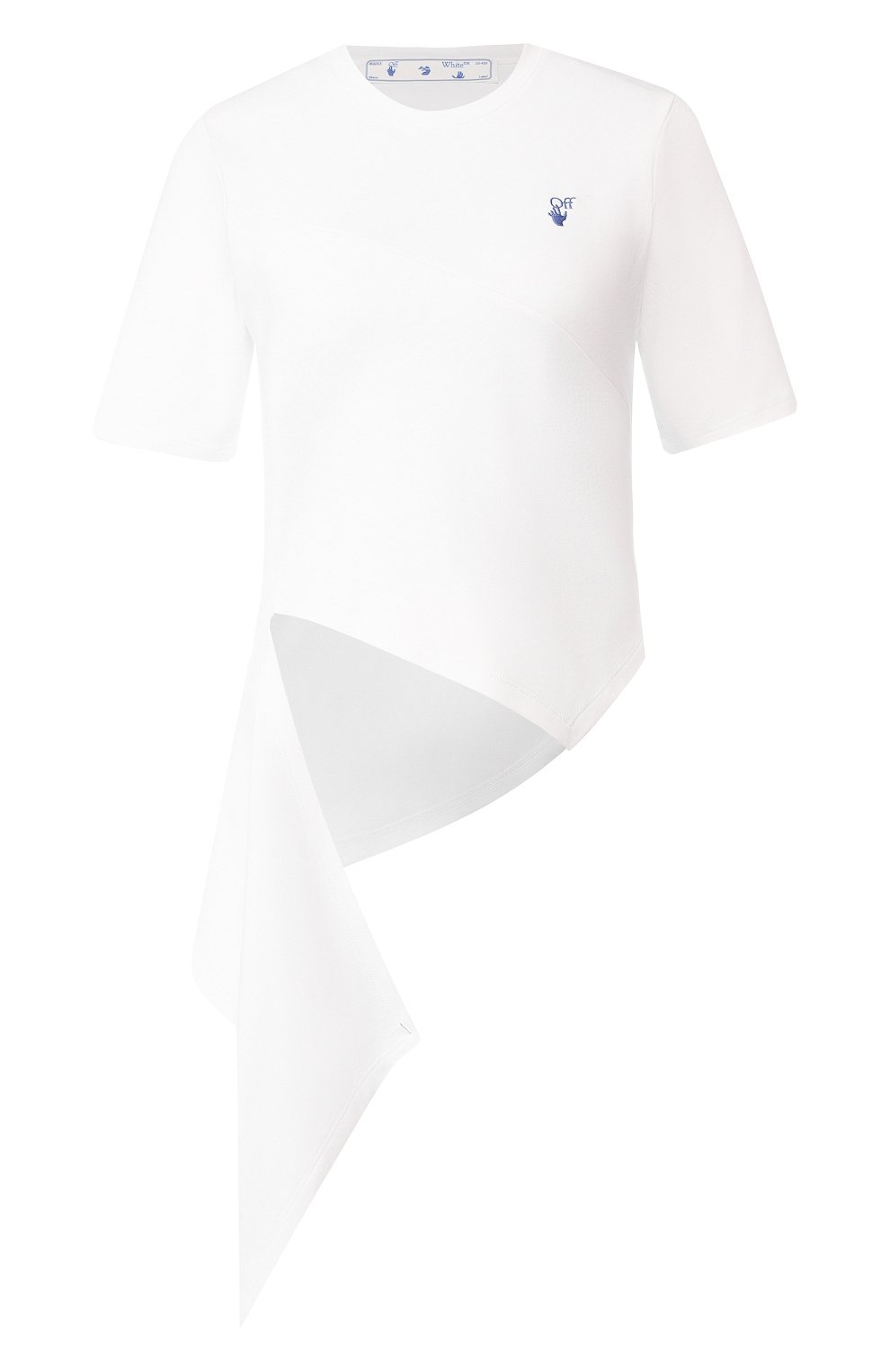 Хлопковая футболка OFF-WHITE белого цвета по цене 35700 руб., арт. 0WAA077S20JER0010145, фото 1 Хлопковая футболка OFF-WHITE, арт. 0WAA077S20JER0010145, фото 1