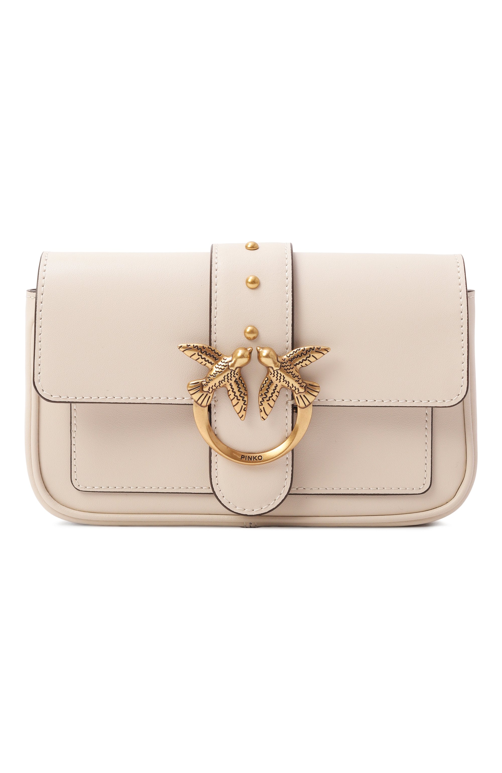 Сумка love one PINKO кремового цвета по цене 28950 руб., арт. 100061/A0F1, фото 1 Сумка love one PINKO, арт. 100061/A0F1, фото 1