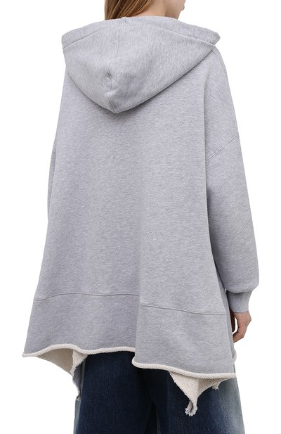 Хлопковое худи PALM ANGELS серого цвета по цене 86850 руб., арт. PWBC002S21FLE0010810, фото 4 Хлопковое худи PALM ANGELS, арт. PWBC002S21FLE0010810, фото 4