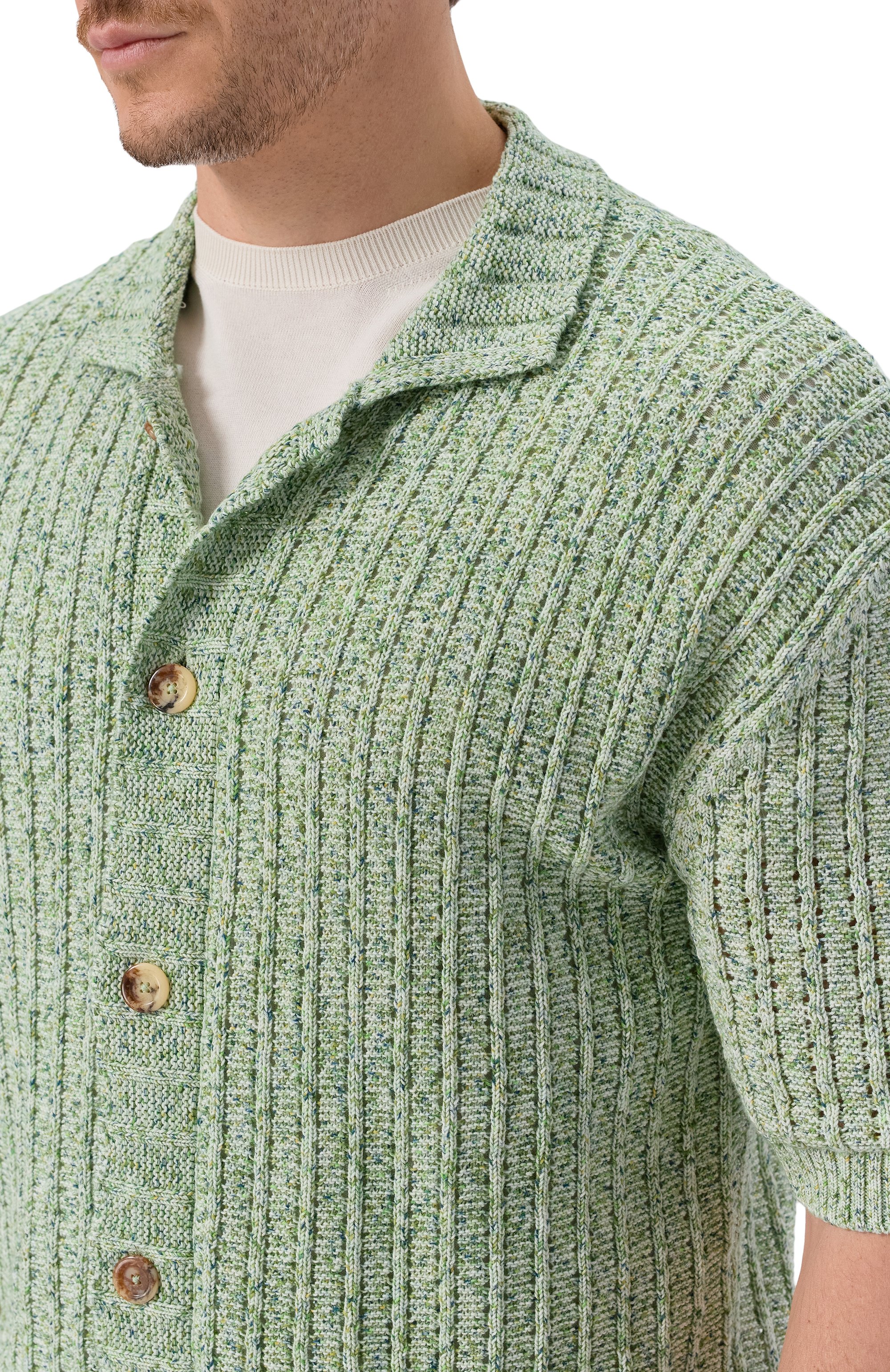 Хлопковая рубашка ANDREA CAMPAGNA зеленого цвета по цене 55450 руб., арт. M5426-9101, фото 5 Хлопковая рубашка ANDREA CAMPAGNA, арт. M5426-9101, фото 5