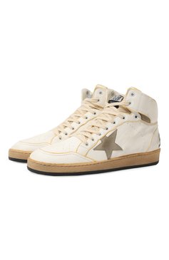 Мужские кожаные кеды sky-star GOLDEN GOOSE DELUXE BRAND белого цвета, арт. GMF00230.F004089 | Фото 1 (Подошва: Массивная; Материал внутренний: Натуральная кожа, Текстиль; Материал сплава: Проставлено; Драгоценные камни: Проставлено; Материал утеплителя: Без утеплителя; Стили: Классический; Материал внешний: Натуральная кожа)