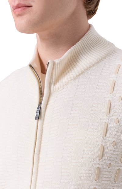 Кашемировый кардиган ZILLI кремового цвета по цене 240000 руб., арт. KZMC01M0350VLST00, фото 5 Кашемировый кардиган ZILLI, арт. KZMC01M0350VLST00, фото 5