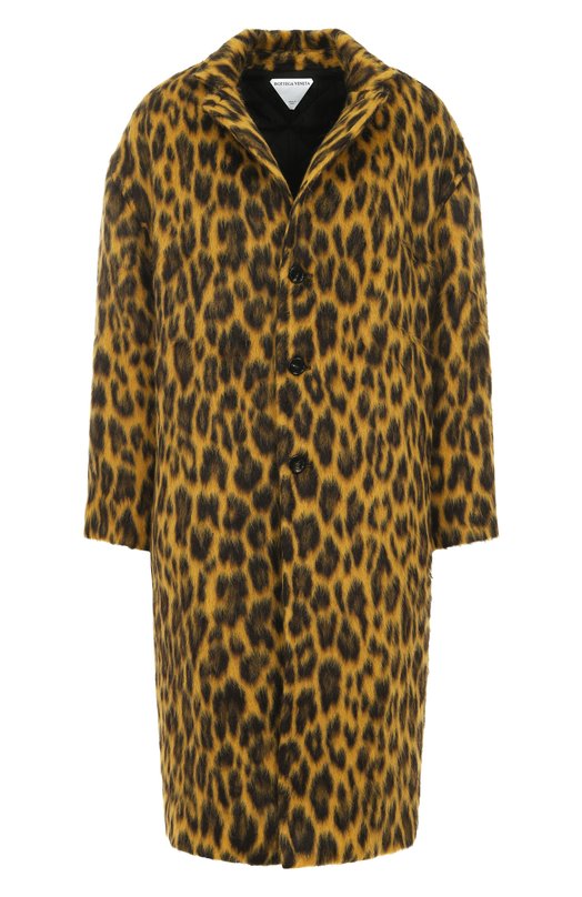 Шерстяное пальто Bottega Veneta 845602/V4YP0 Леопардовый 845602/V4YP0