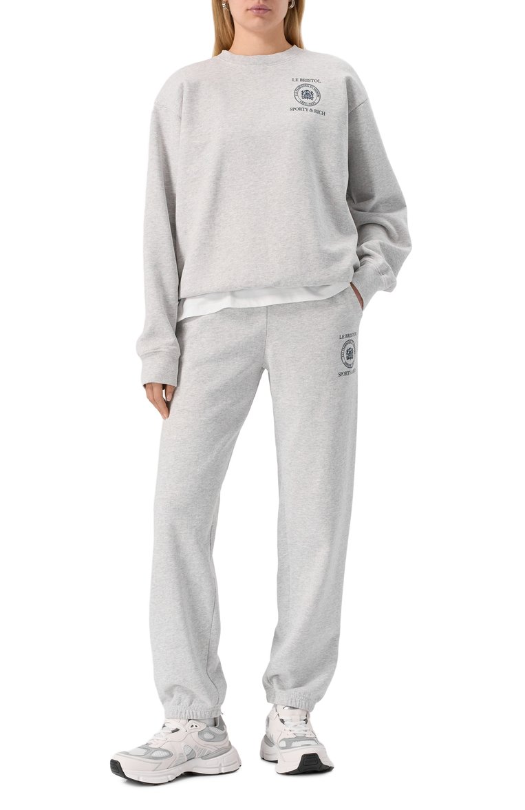 Хлопковый свитшот sporty & rich x le bristol paris SPORTY AND RICH, арт. ST071517620GY03, фото 1