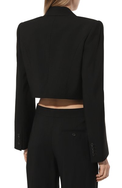 Шерстяной жакет ALEXANDER MCQUEEN черного цвета по цене 245000 руб., арт. 746878/QJACX, фото 4 Шерстяной жакет ALEXANDER MCQUEEN, арт. 746878/QJACX, фото 4