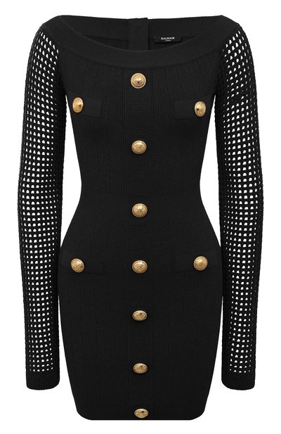 Женское платье из вискозы BALMAIN, арт. AF0R8398KE17