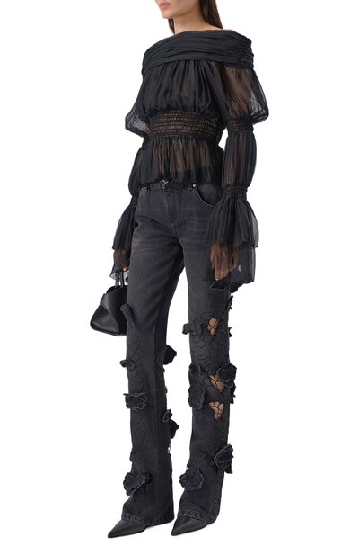 Джинсы BLUMARINE черного цвета по цене 199500 руб., арт. 4J113A, фото 2 Джинсы BLUMARINE, арт. 4J113A, фото 2