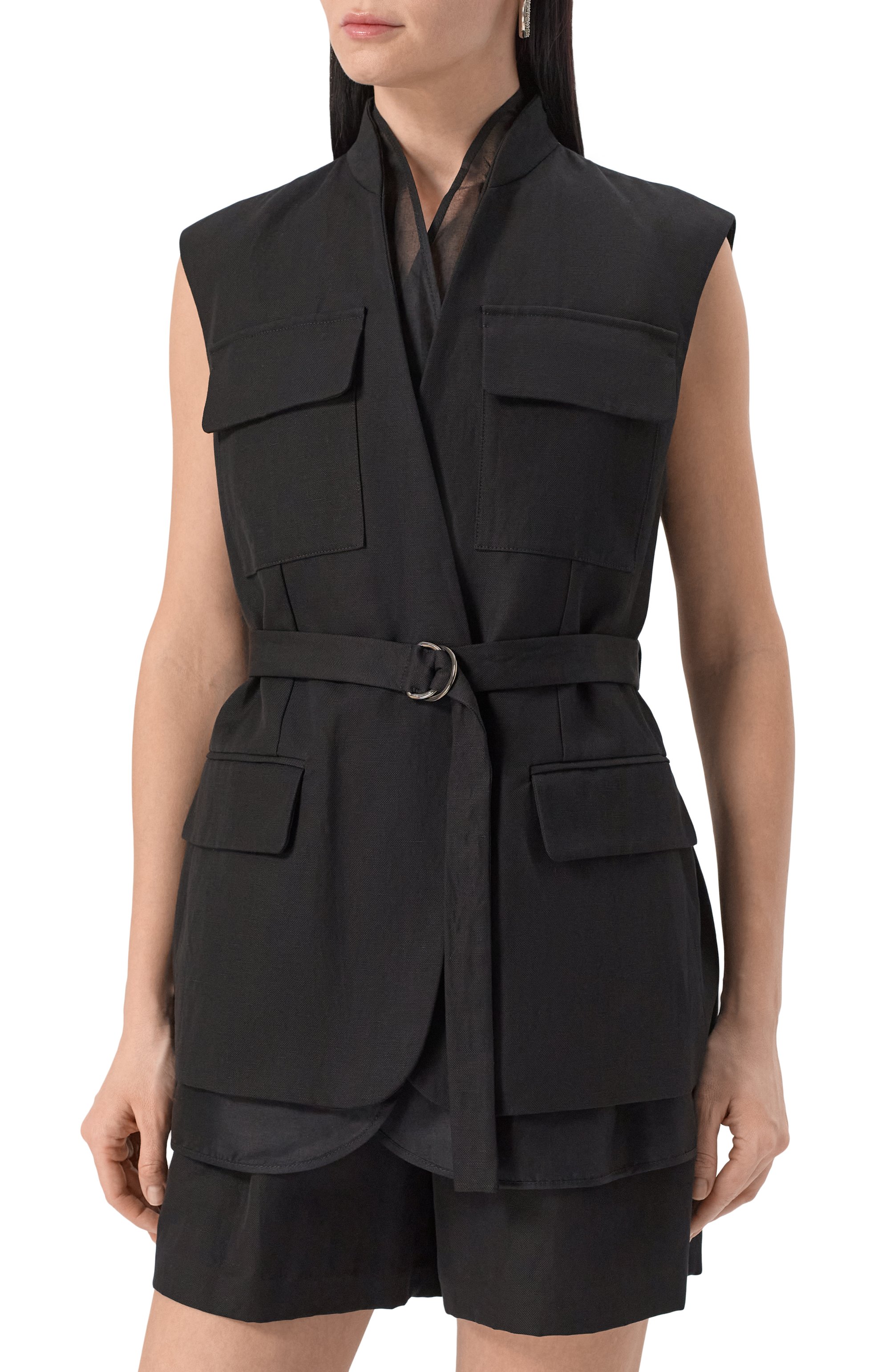 Жилет из хлопка и льна BRUNELLO CUCINELLI, арт. MH5447344, фото 3