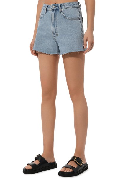 Джинсовые шорты KSUBI светло-голубого цвета по цене 21700 руб., арт. WC023WA001, фото 3 Джинсовые шорты KSUBI, арт. WC023WA001, фото 3