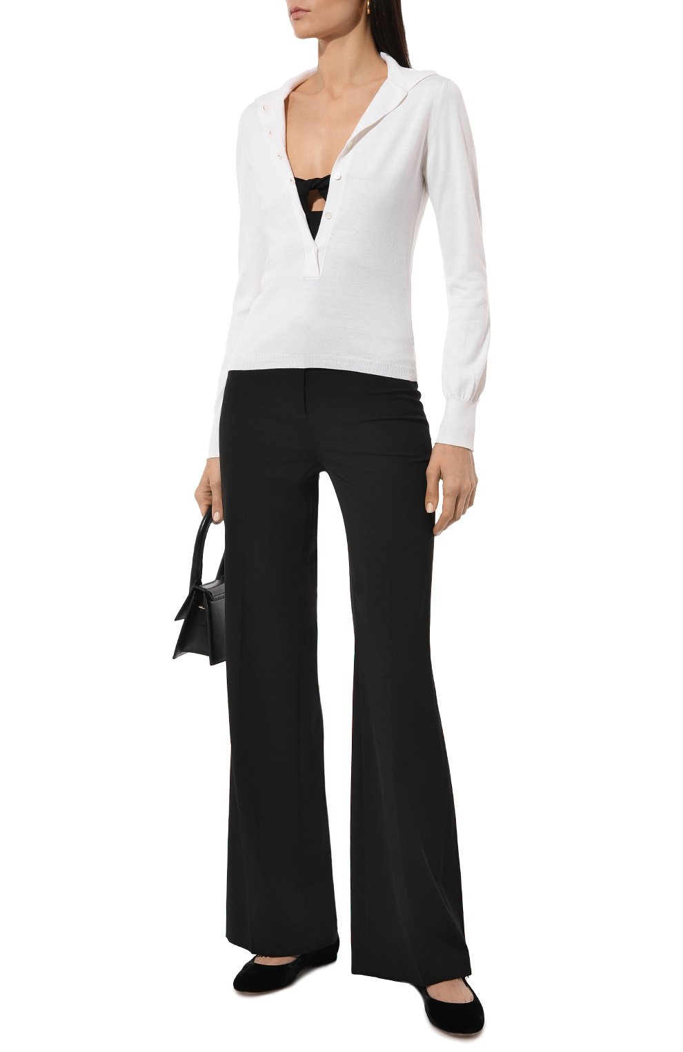 Бархатные балетки mary ribbon GIANVITO ROSSI, арт. G22164.05RIC.VELNER0, фото 2