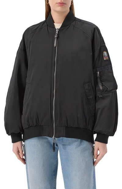 Двусторонний пуховый бомбер PARAJUMPERS черного цвета по цене 88000 руб., арт. 25WMPWJKIN32, фото 3 Двусторонний пуховый бомбер PARAJUMPERS, арт. 25WMPWJKIN32, фото 3