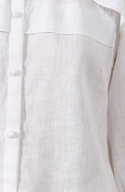 Льняная блузка ISABEL MARANT ETOILE белого цвета по цене 39950 руб., арт. HT1294-19P070E/TEDY, фото 5 Льняная блузка ISABEL MARANT ETOILE, арт. HT1294-19P070E/TEDY, фото 5