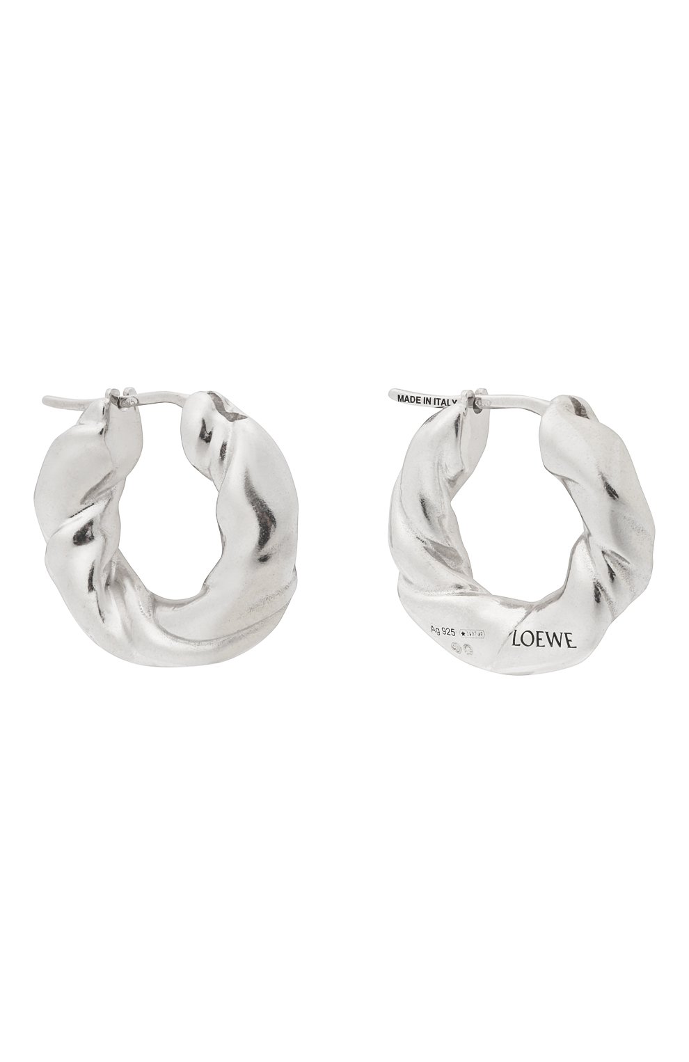 Серьги LOEWE серебряного цвета по цене 59950 руб., арт. J000239X09, фото 3 Серьги LOEWE, арт. J000239X09, фото 3