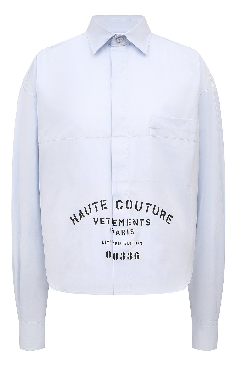 Хлопковая рубашка VETEMENTS, арт. UE54SH280N, фото 1