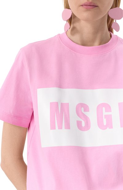 Хлопковая футболка MSGM, арт. 2000MDM520 200002, фото 5