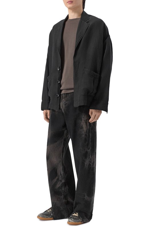 Пиджак из вискозы и льна Andrea Ya'aqov 26MSFT43B Чёрный  26MSFT43B Фото 2