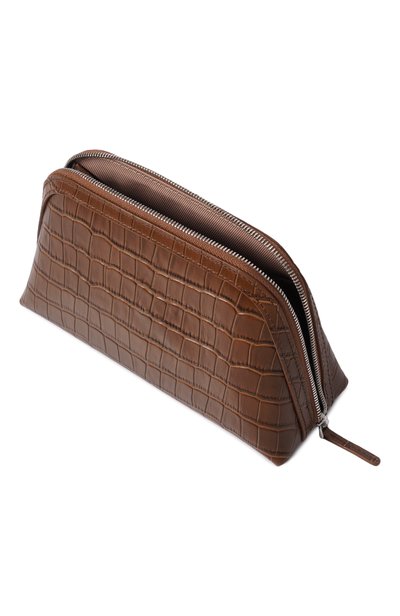 Кожаная косметичка vanity 12 STOREEZ коричневого цвета по цене 24000 руб., арт. 141414, фото 3 Кожаная косметичка vanity 12 STOREEZ, арт. 141414, фото 3