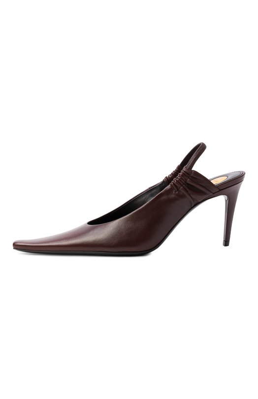 Кожаные туфли Anne-Marie 75 Saint Laurent 841183/AADF1 Коричневый  841183/AADF1 Фото 4