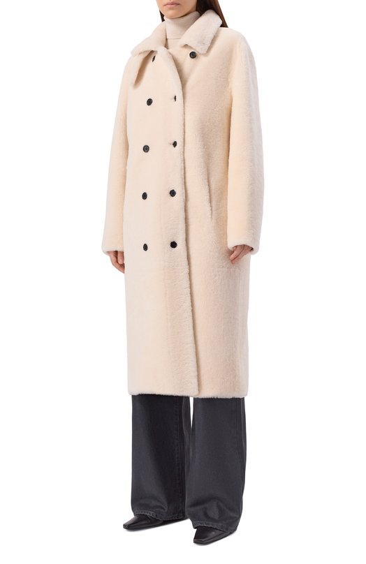 Дубленка из овчины Addicted MK330L Кремовый  MK330L Фото 3