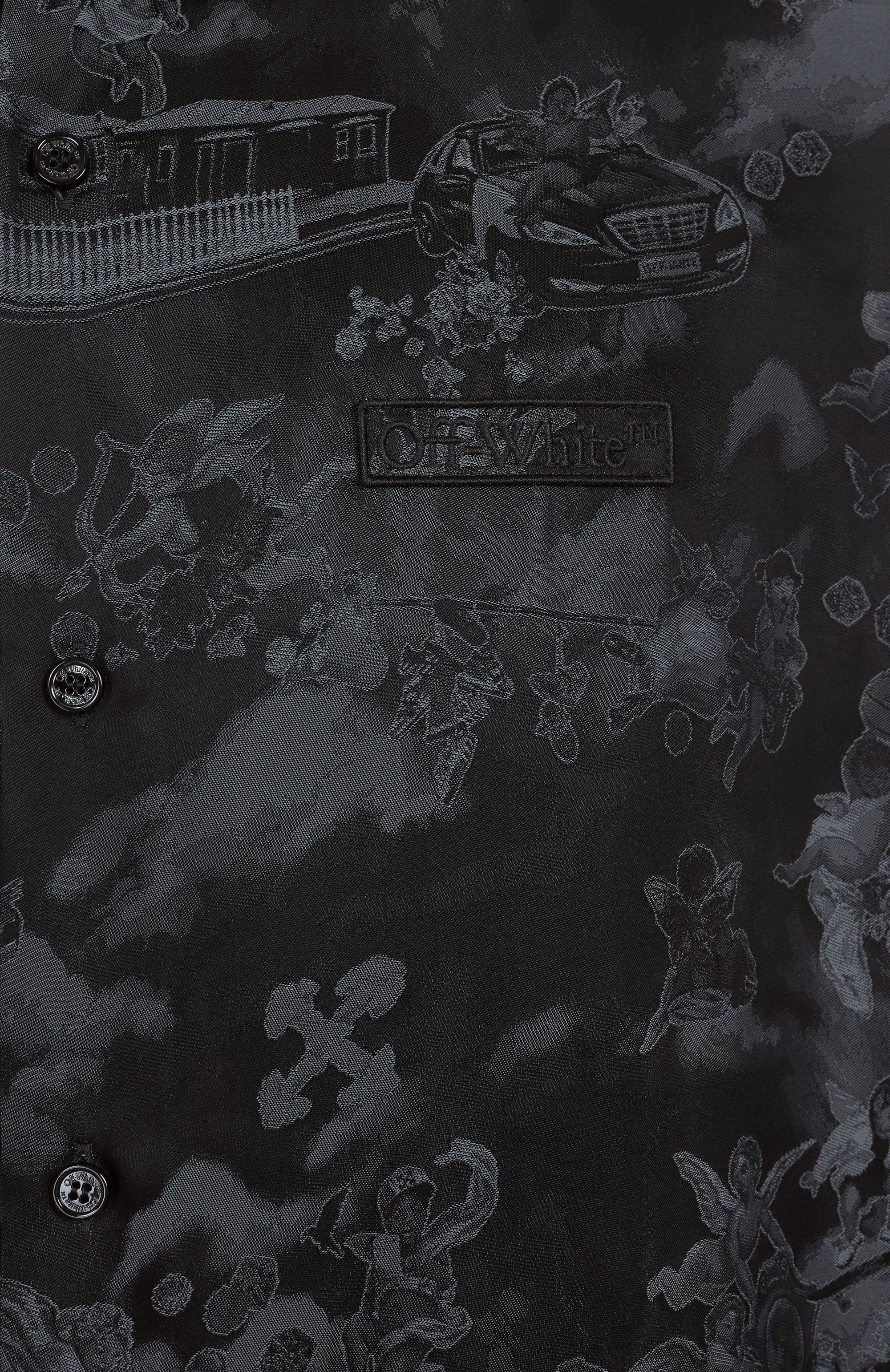 Рубашка OFF-WHITE черного цвета по цене 72800 руб., арт. 0MGG013S25FAB005, фото 6 Рубашка OFF-WHITE, арт. 0MGG013S25FAB005, фото 6