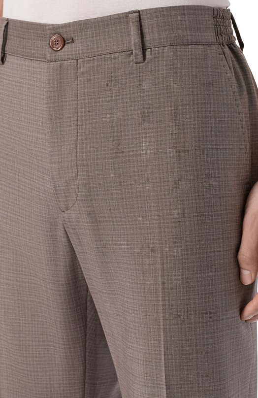 Шерстяные брюки Stefano Ricci M1T610001E/W0020U Коричневый  M1T610001E/W0020U Фото 5