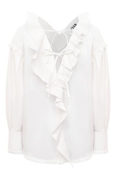 Хлопковая блузка MSGM, арт. 3041MDM17 217104, фото 1