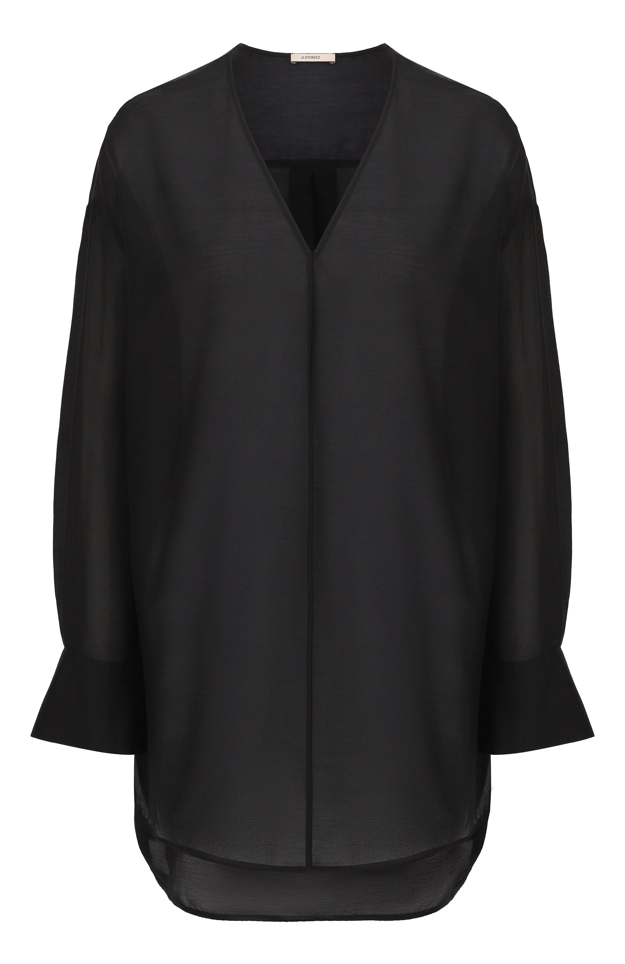 Блузка из хлопка и шелка 12 STOREEZ, арт. 125274, фото 1