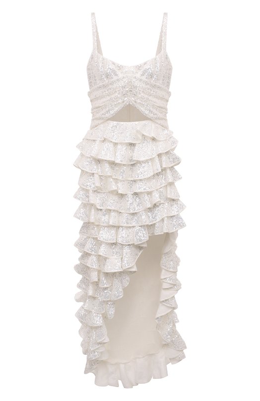 Платье с отделкой пайетками Giambattista Valli 24FWSVTE5085-86GUE Белый 24FWSVTE5085-86GUE