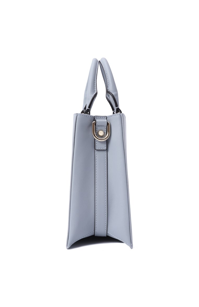 Женская сумка furla nuvola FURLA голубого цвета, арт. WB01336/BX2045 | Фото 4 (Размер: medium; Ремень/цепочка: На ремешке; Материал: Натуральная кожа)