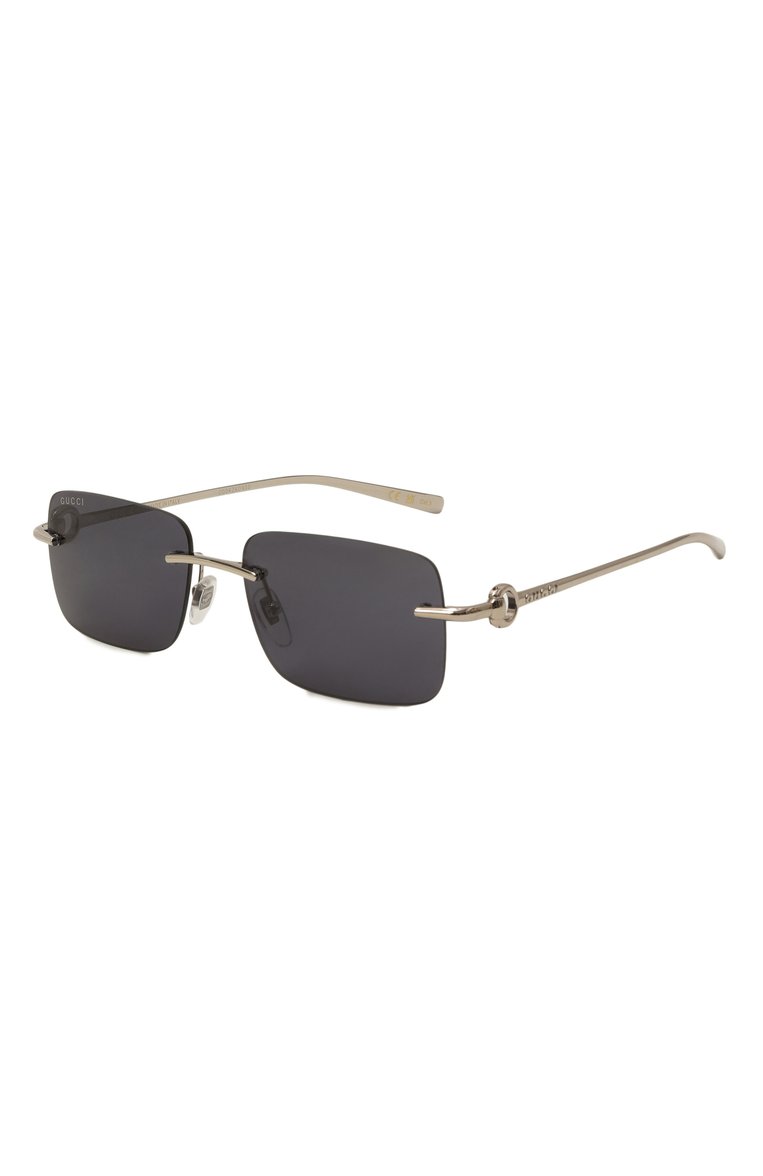 Женские солнцезащитные очки GUCCI черного цвета, арт. GG1703S 003 | Фото 1 (Региональные ограничения белый список (Axapta Mercury): Не проставлено; Нос: Не проставлено; Материал: Металл; Тип очков: С/з; Очки форма: Прямоугольные, Безоправные; Оптика Гендер: оптика-женское)