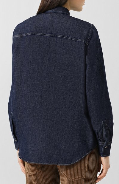 Джинсовая блуза с накладным карманом BRUNELLO CUCINELLI, арт. ME645N1626, фото 4