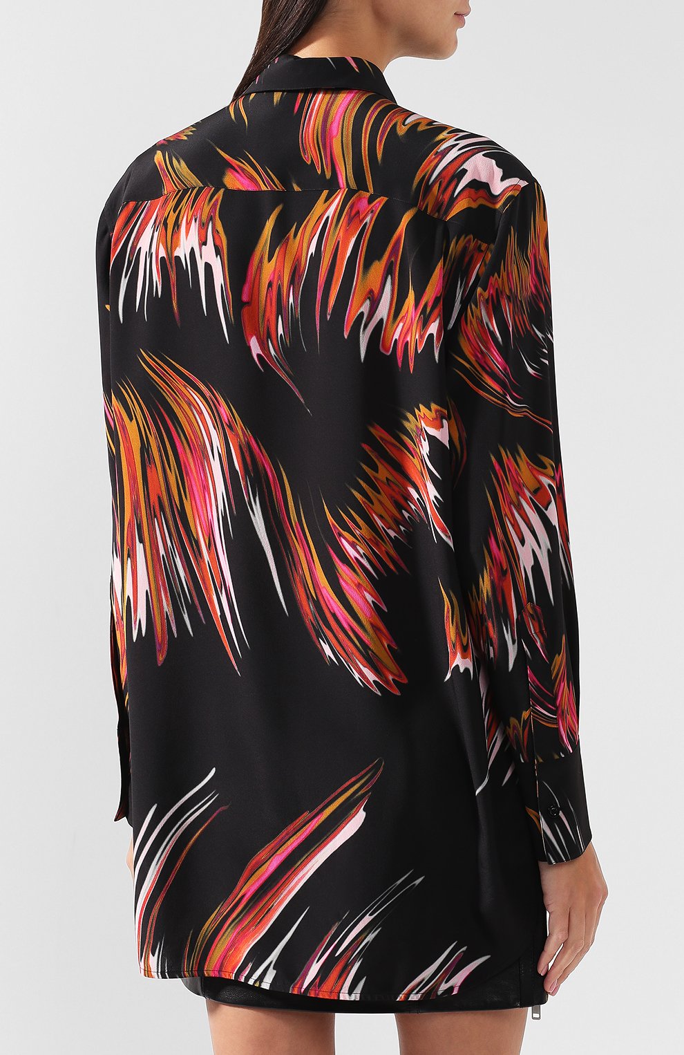 Шелковая блузка с принтом GIVENCHY, арт. BW60AL11C5, фото 4