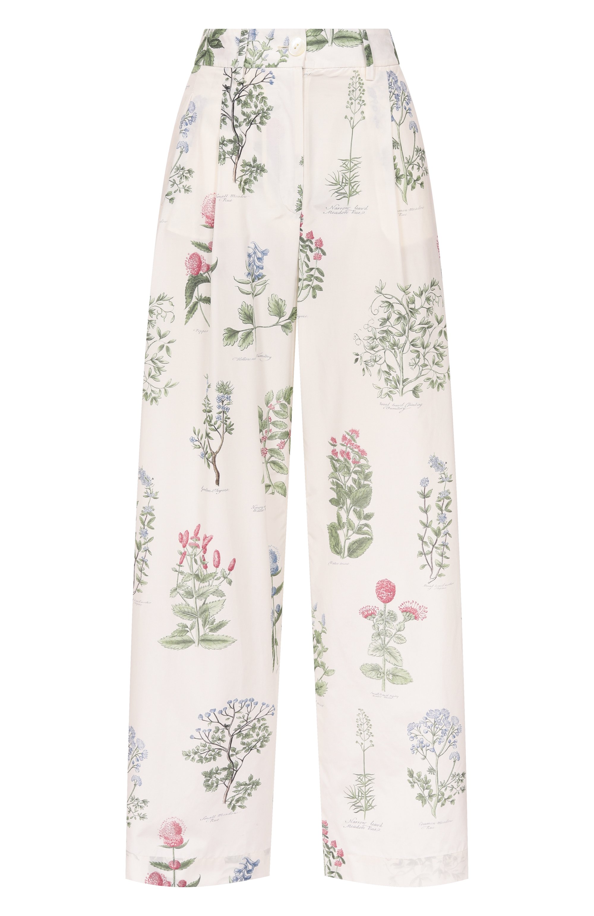 Брюки из хлопка и шелка COLOMBO белого цвета по цене 195000 руб., арт. PA00549/STAF/T0294-U-1Z, фото 1 Брюки из хлопка и шелка COLOMBO, арт. PA00549/STAF/T0294-U-1Z, фото 1