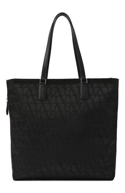 Мужская сумка-тоут toile iconographe VALENTINO черного цвета, арт. 5Y2B0C46/CSH | Фото 1 (Материал сплава: Проставлено; Драгоценные камни: Проставлено; Материал: Текстиль; Размер: large)