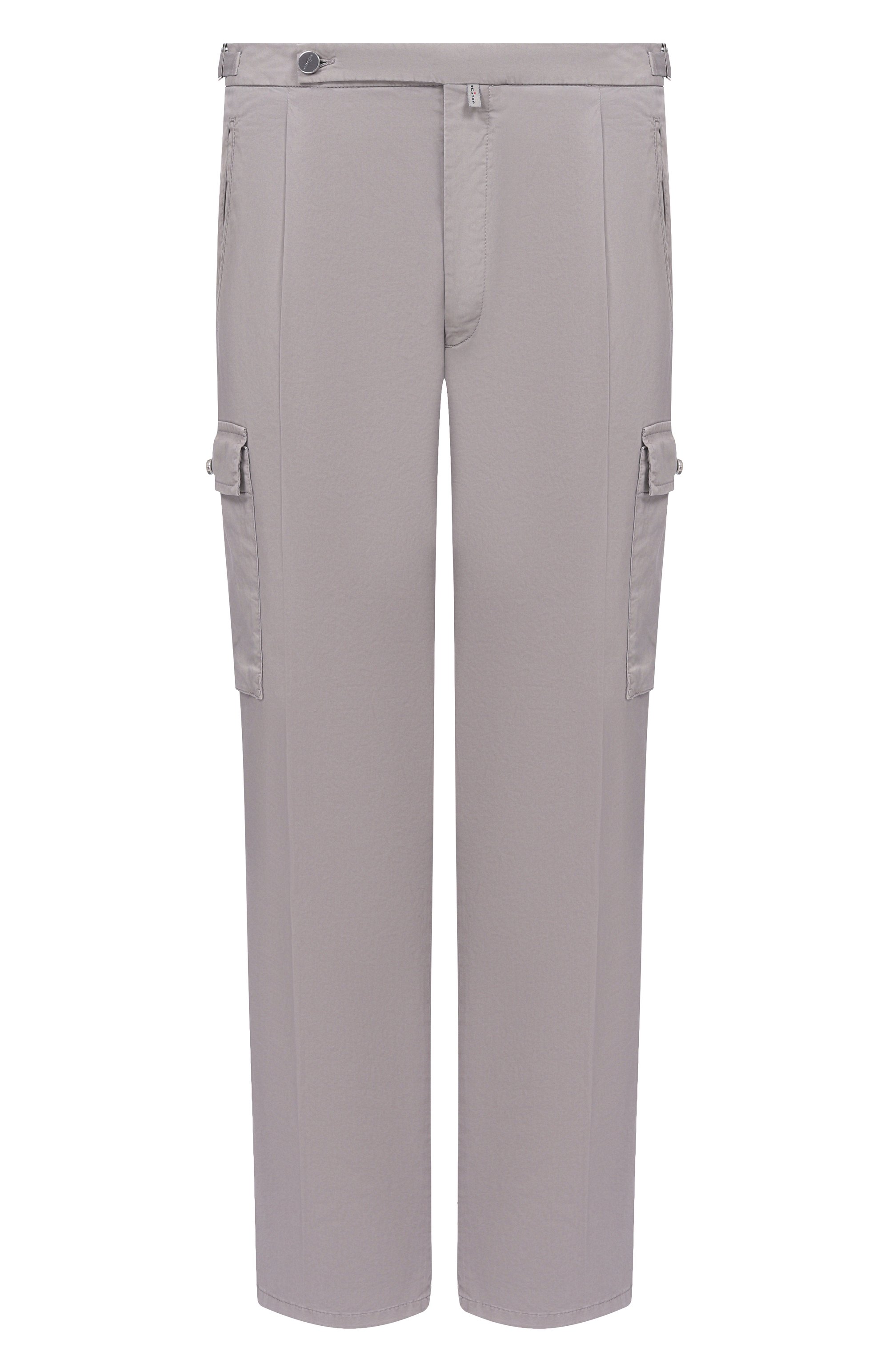 Хлопковые брюки-карго KITON серого цвета по цене 121000 руб., арт. UP0005K0600H, фото 1 Хлопковые брюки-карго KITON, арт. UP0005K0600H, фото 1