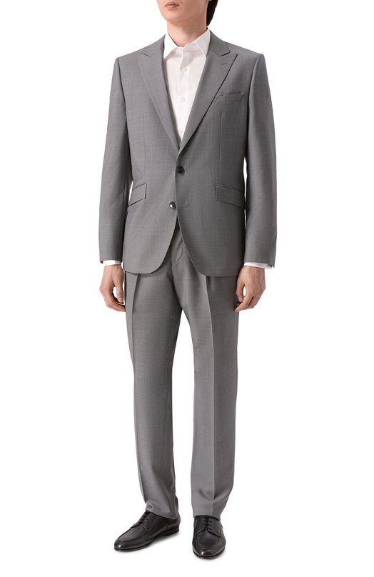 Шерстяные брюки HUGO 50555239 Серый  50555239 Фото 2