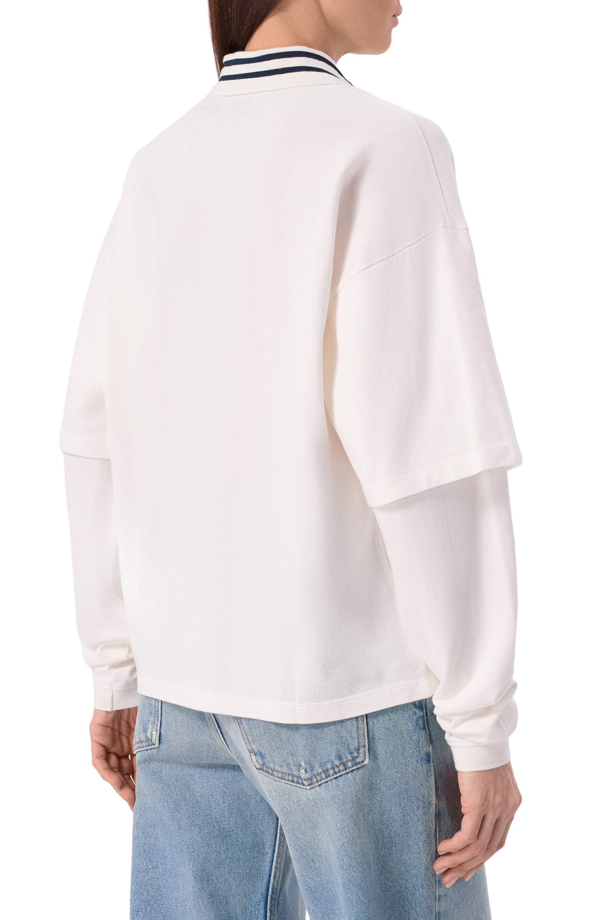 Хлопковое поло HALFBOY, арт. HS261WT003 PK002/L0NGSLEEVE P0L0, фото 4