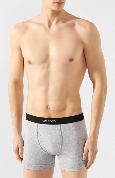 Хлопковые боксеры TOM FORD серого цвета по цене 11200 руб., арт. T4LC30040, фото 2 Хлопковые боксеры TOM FORD, арт. T4LC30040, фото 2