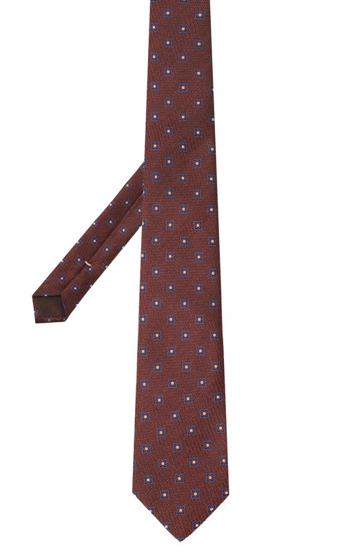 Шелковый галстук Canali 18/HJ04340 Бордовый  18/HJ04340 Фото 3