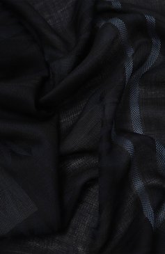 Мужской шарф CORNELIANI темно-синего цвета, арт. 92B342-3829000 | Фото 3 (Материал: Шерсть, Текстиль; Нос: Не проставлено; Материал сплава: Проставлено; Мужское Кросс-КТ: Шарфы - с бахромой; Кросс-КТ: шерсть)