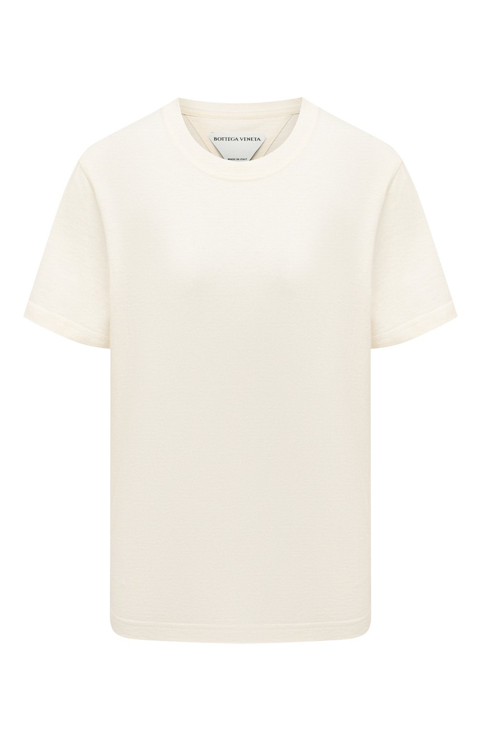 Хлопковая футболка BOTTEGA VENETA белого цвета по цене 39950 руб., арт. 649060/VF1U0, фото 1 Хлопковая футболка BOTTEGA VENETA, арт. 649060/VF1U0, фото 1
